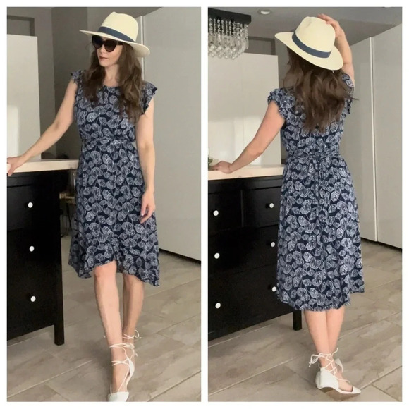 Navy and white dress - Picture 1 of 4